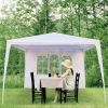 3 x 3m Four Sides Portable Home Use Waterproof Tent with Spiral Tubes White