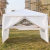 3 x 3m Four Sides Portable Home Use Waterproof Tent with Spiral Tubes White