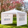 3 x 3m Three Sides Waterproof Tent with Spiral Tubes White