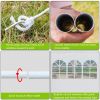 3 x 3m Three Sides Waterproof Tent with Spiral Tubes White