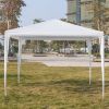 3 x 3m Three Sides Waterproof Tent with Spiral Tubes White