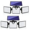 230 LED Ultra Bright Solar Wall Lights; Waterproof Rotatable Motion Sensor Light For Outdoor Porch Yard Wall