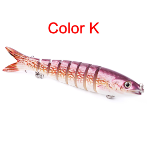 Pike Fishing Lures Artificial Multi Jointed Sections Hard Bait Trolling Pike Carp Fishing Tools (Color: K)