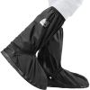 Black Waterproof Rain Boot; Shoe Cover With Reflector; High Top Clear Shoes Dust Covers For Motorcycle Bike